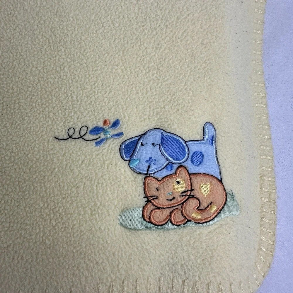 Circo Baby Target Yellow Fleece Baby Blanket Blue Dog Orange Cat Lovey